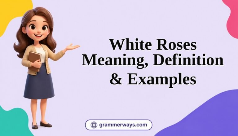 white roses meaning definition examples